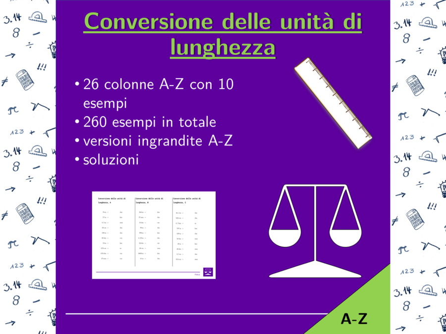 Conversione delle unità di lunghezza | fisica | 26 colonne