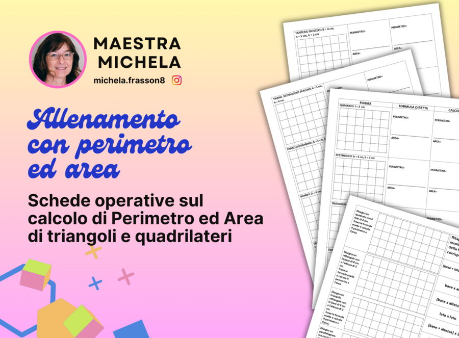 Allenamento con perimetro ed area di triangoli e quadrilateri