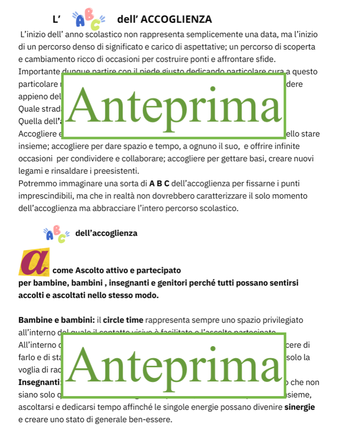 Back to school: l'ABC dell'accoglienza-Iniziamo con gusto!