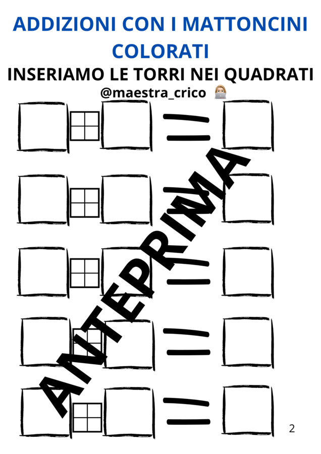 ADDIZIONI CON I MATTONCINI COLORATI