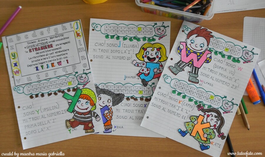 Le straniere ciarliere : y,j,k,w,x
