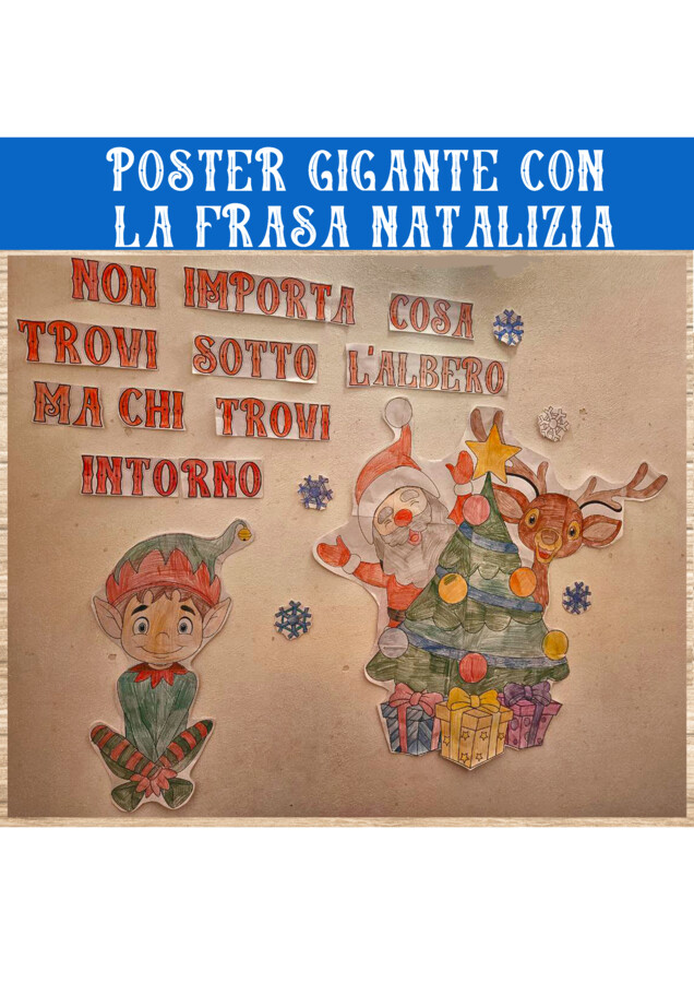 POSTER GIGANTE CON LA FRASA NATALIZIA