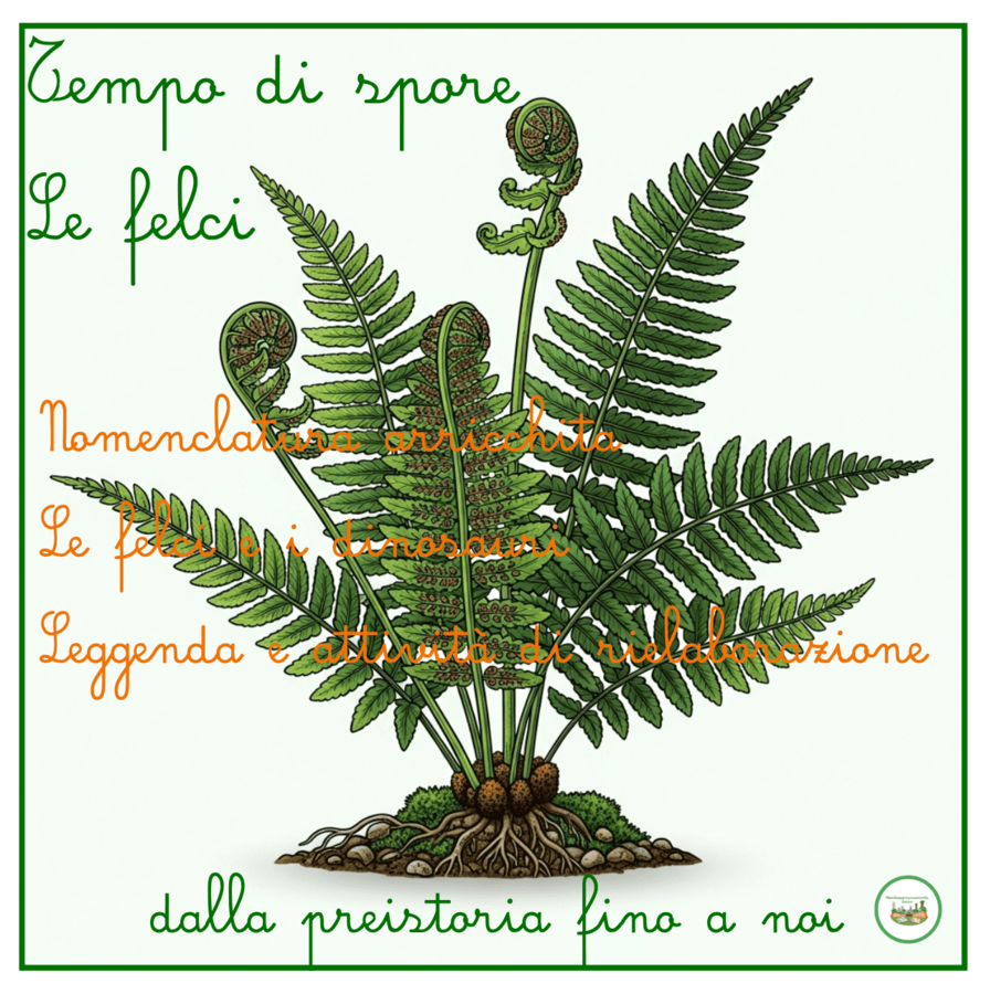 Tempo di spore:le felci-un percorso tra botanica, storia, dinosauri e poesia-per tutte le classi