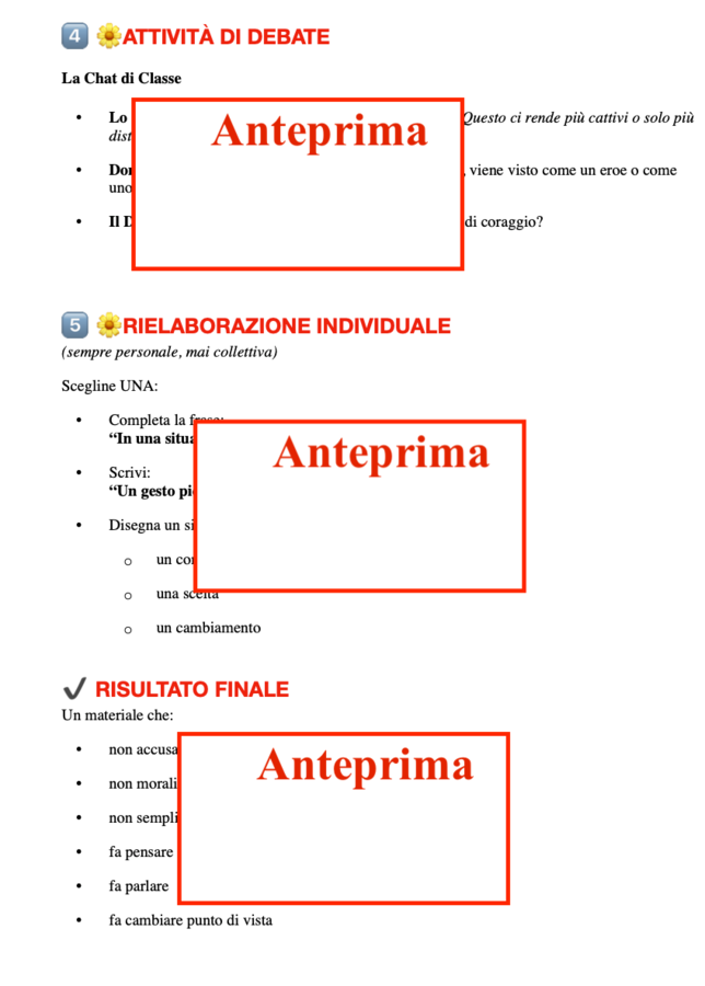 Parlarne senza puntare il dito-percorso di DEBATE sul bullismo classe 4-5-secondaria di I grado