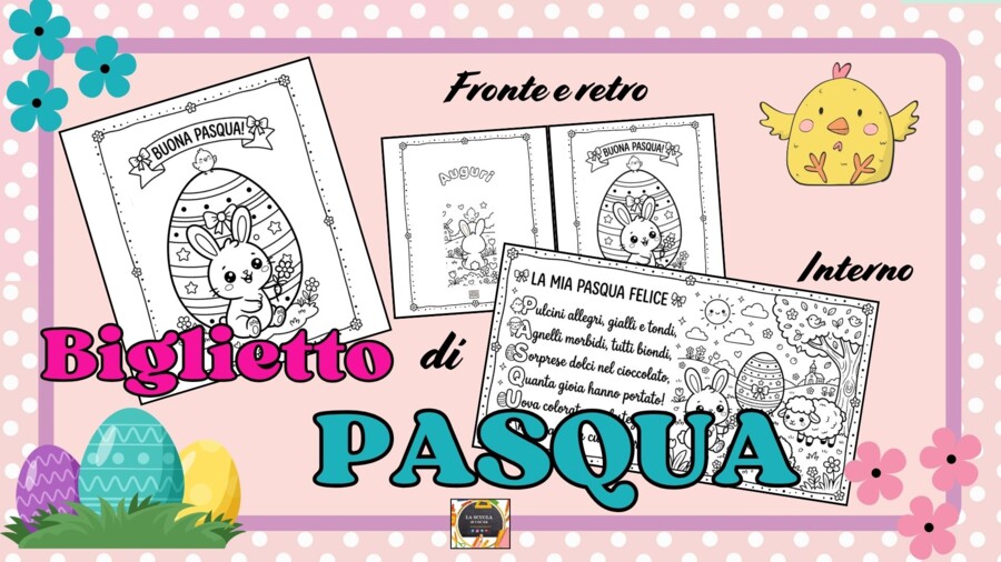 Biglietto d'auguri "La mia Pasqua felice" 🌸🐣