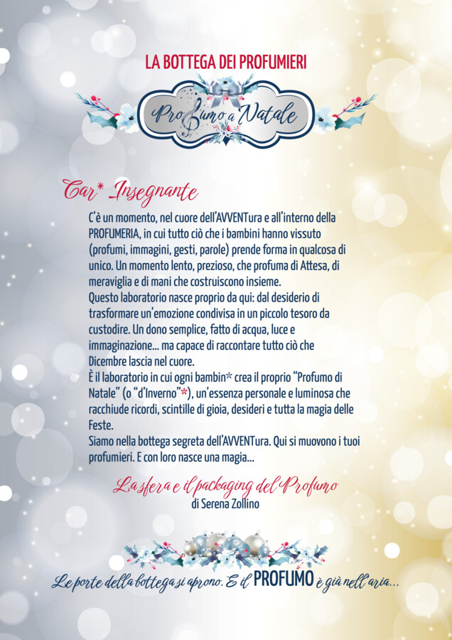 PROFUMO e SCRIGNO “PROFUMO A NATALE” CT SerenaZollino MaestroEmanuele Maestrainbluejeans