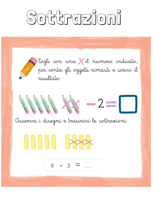 Sottrazioni con immagini