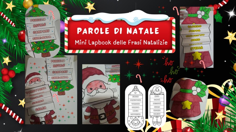 Parole di Natale: Mini Lapbook delle Frasi Natalizie MAESTRA PIERA