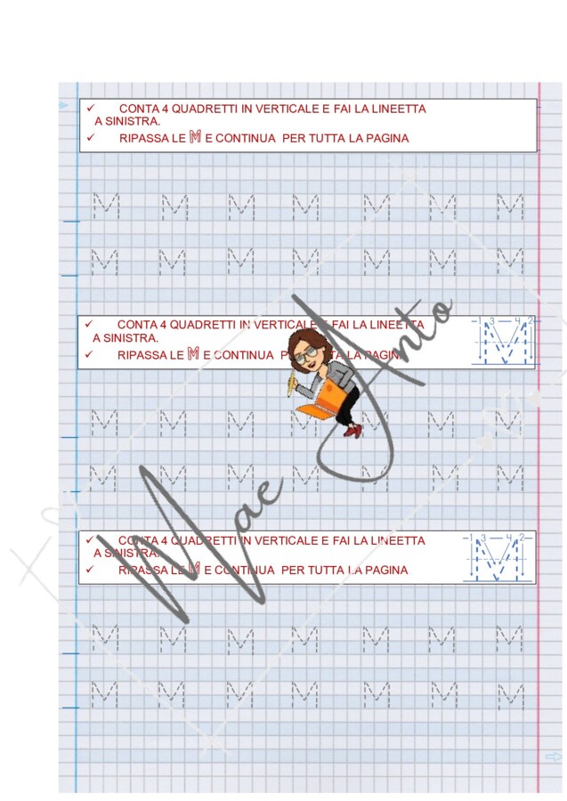 Vocali Puntinate e lettera M