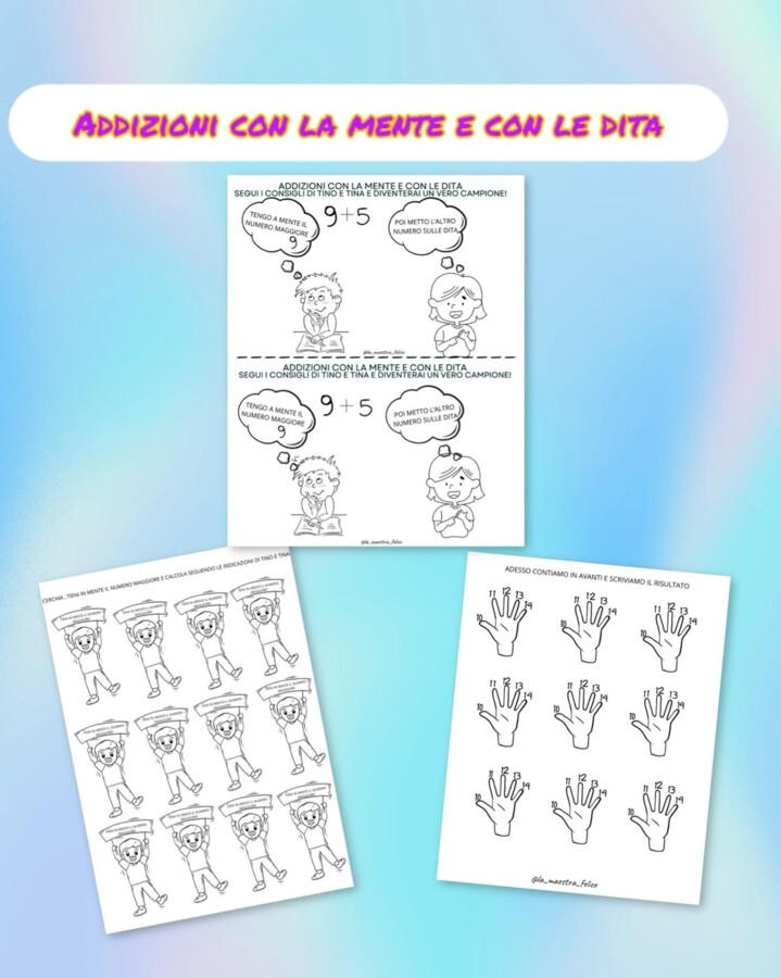 ADDIZIONI CON LA MENTE E CON LE DITA