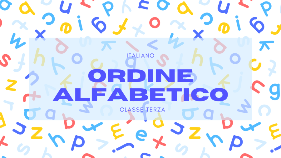 L’ordine alfabetico