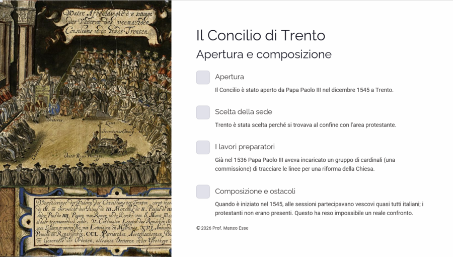 La Controriforma - Presentazione PPTX Pronta per la Classe
