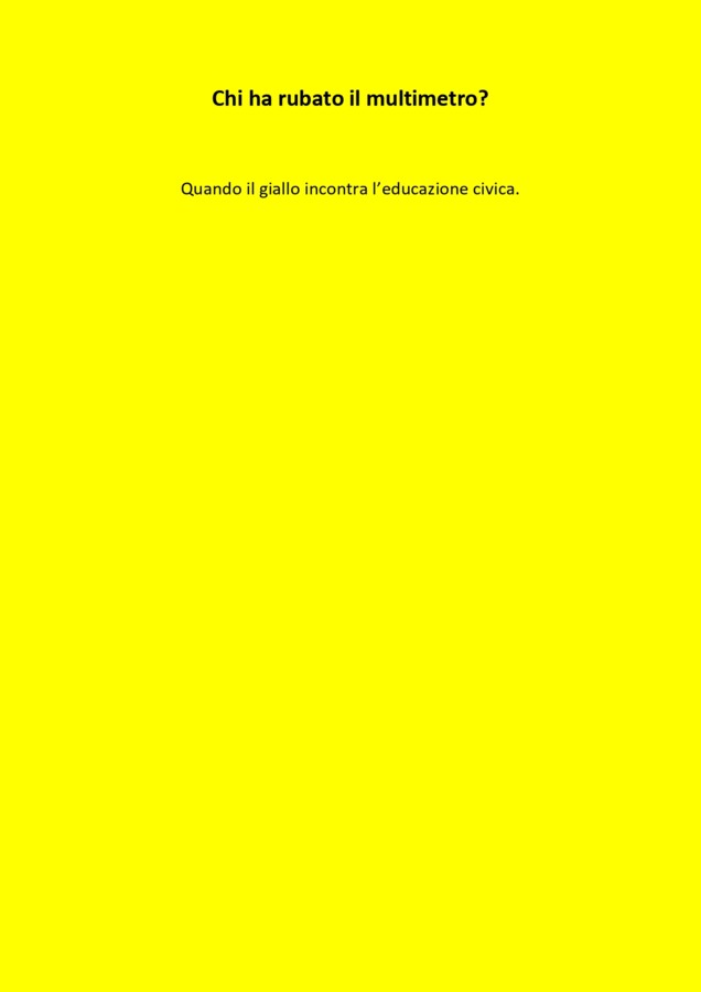 Un giallo per l'educazione civica
