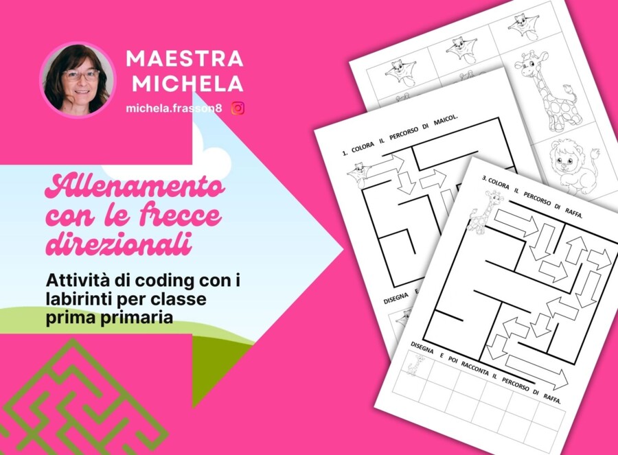 CLASSE PRIMA PRIMARIA: ATTIVITA' DI ORDINAMENTO CON STORYTELLING - CODING CON 5 LABIRINTI