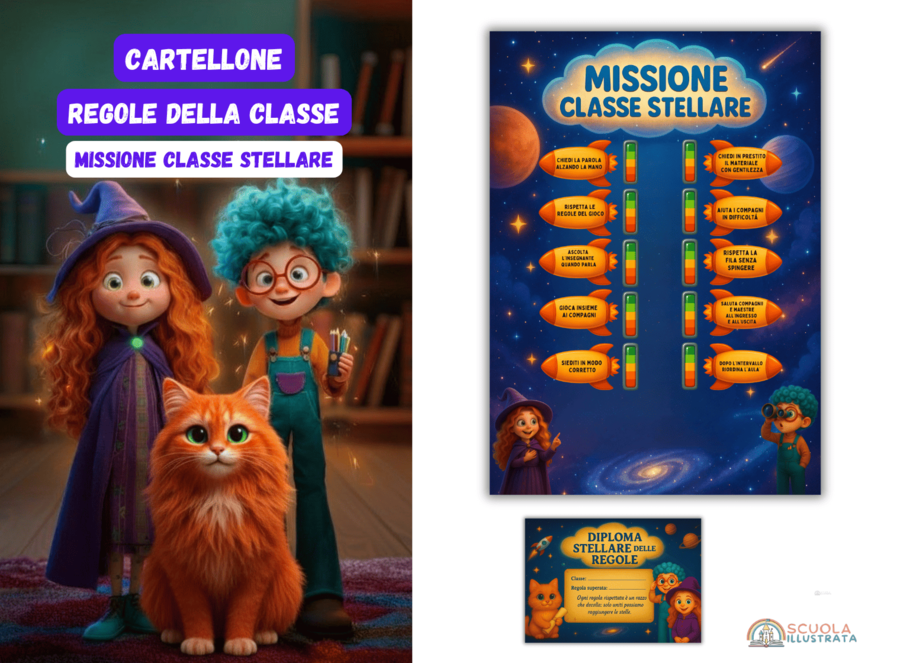 Cartellone Regole della classe - Missione classe stellare