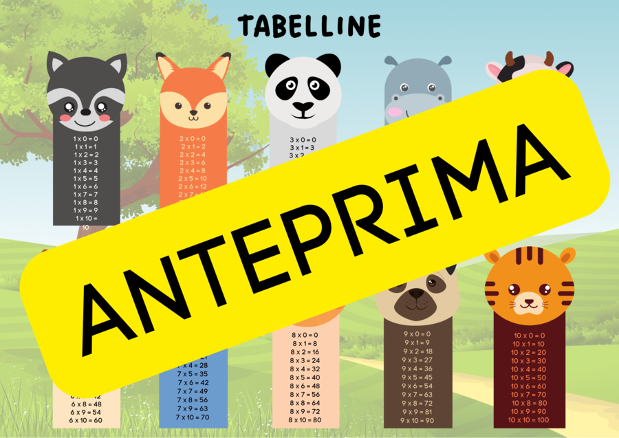 Tabelline degli animali