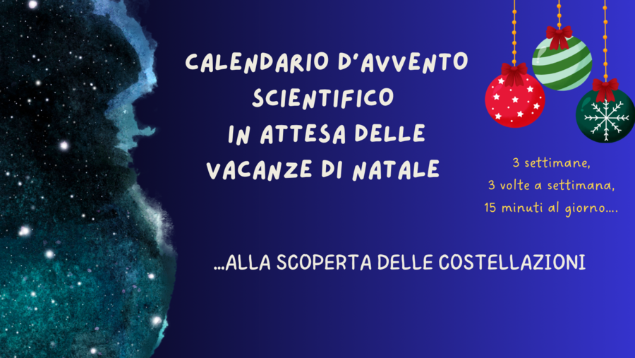 “CALENDARIO D’AVVENTO SCIENTIFICO” in attesa delle vacanze di Natale.