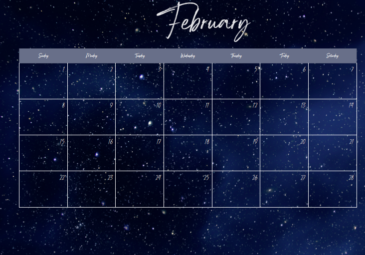 MAKE A WISH Weekly Calendar 2026