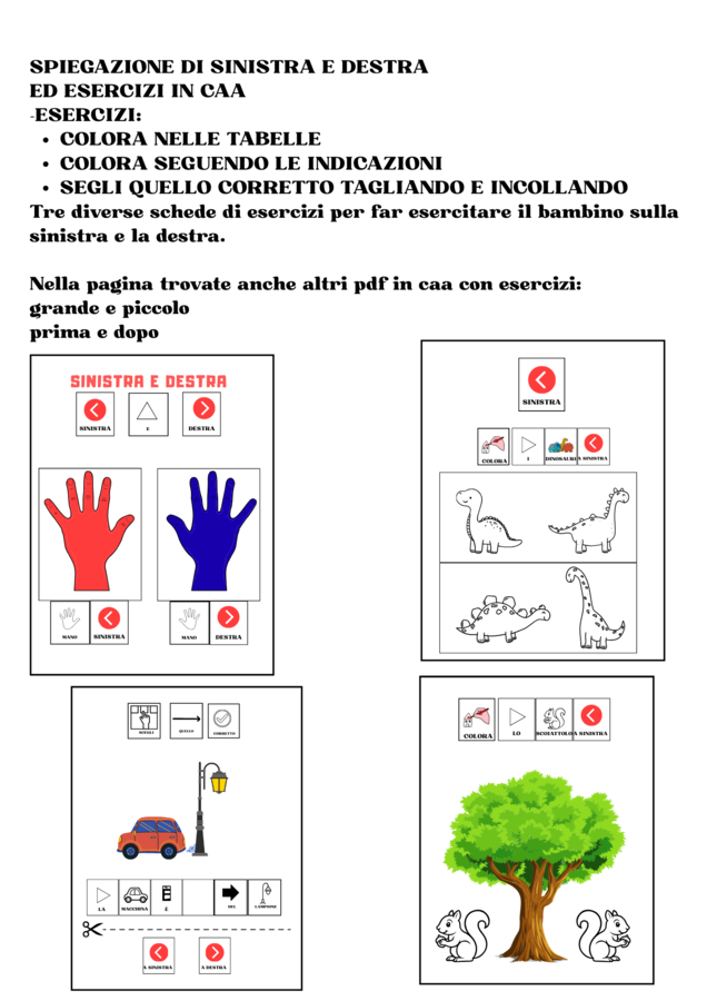 Caa: Sinistra e destra, spiegazione ed esercizi