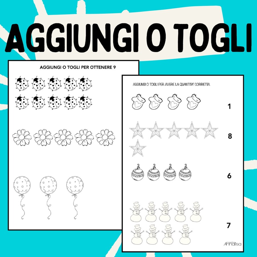 Aggiungi o togli per ottenere la quantità corretta