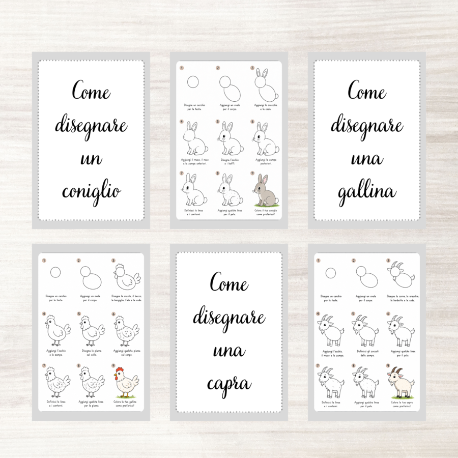 Imparare a disegnare animali - PDF per bambini