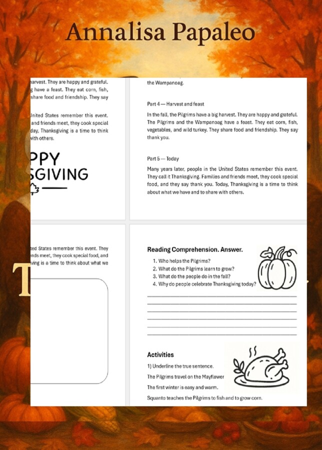 The First Thanksgiving, Il primo ringraziamento