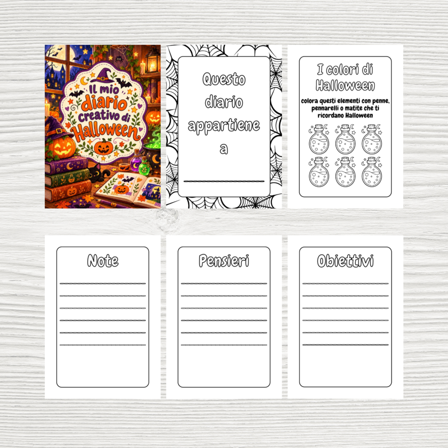 Diario creativo di Halloween - Scrapbooking per bambini e ragazzi