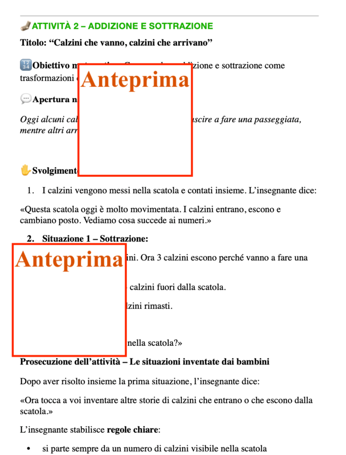 La matematica concreta dei calzini spaiati in stile Montessori; classi I-II-III (adattabie alla scuola dell'infanzia)