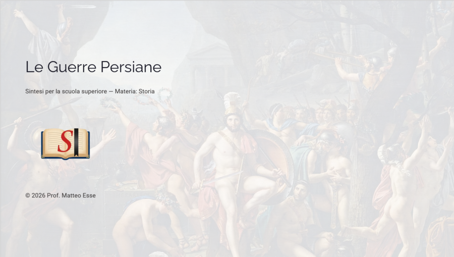 Le Guerre Persiane: Unità Didattica Completa (Slide + Verifica + Soluzioni)