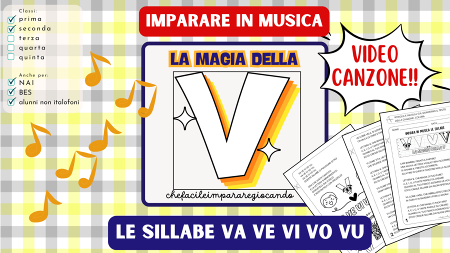 LETTERA V – SILLABE VA VE VI VO VU – TESTO E CANZONE – VIDEO