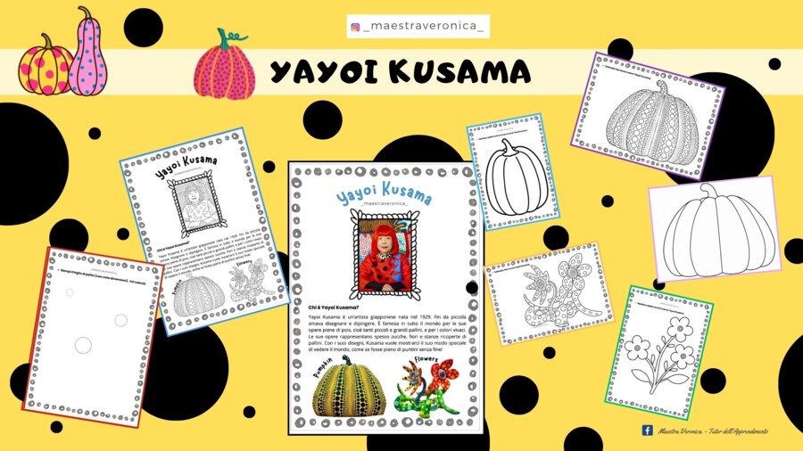 Yayoi Kusama: arte, pois e colori – Schede creative