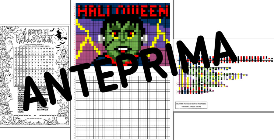CRUCIPUZZLE E CODING PER HALLOWEEN 2026 DALLA CLASSE TERZA SCUOLA PRIMARIA