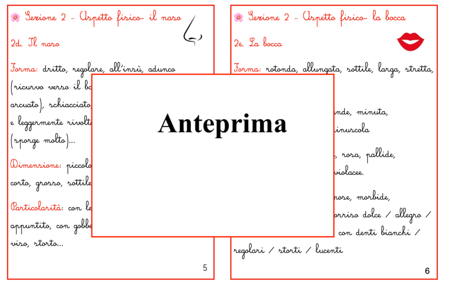 Descrivere una persona – Carte guida per allenare lo sguardo, arricchire le parole, costruire la descrizione cl.2-5