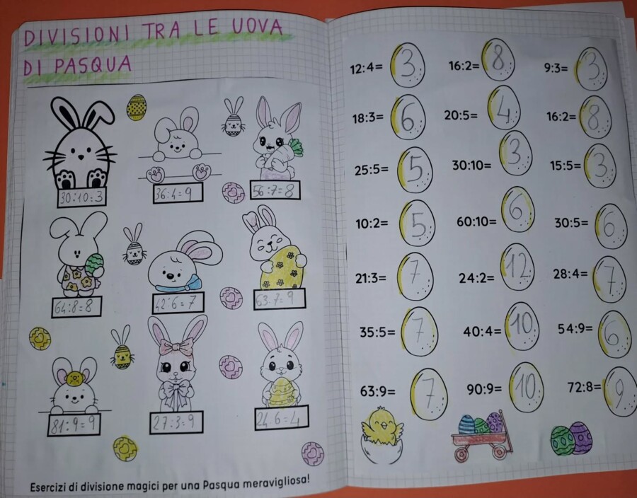 🐰 PASQUA SI AVVICINA... E LE DIVISIONI SI FANNO DOLCI! 🐣