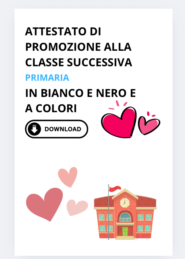 attestato:promozione all'anno successivo primaria
