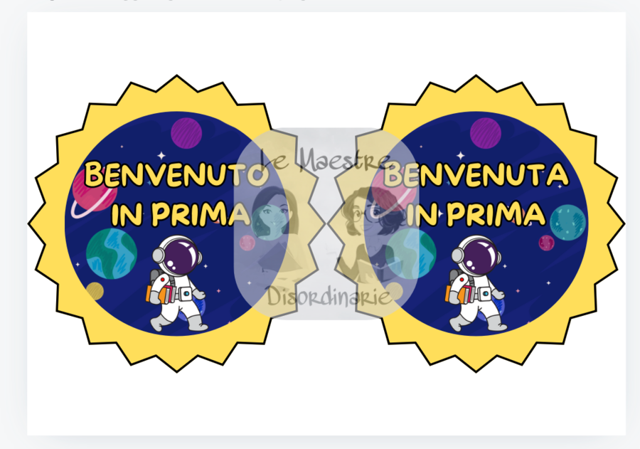 Collane spaziali benvenuti in prima
