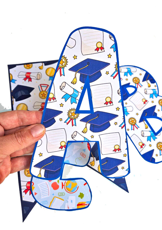 LETTERE A-Z PER LA FESTA DEI DIPLOMI, FINE ANNO SCOLASTICO
