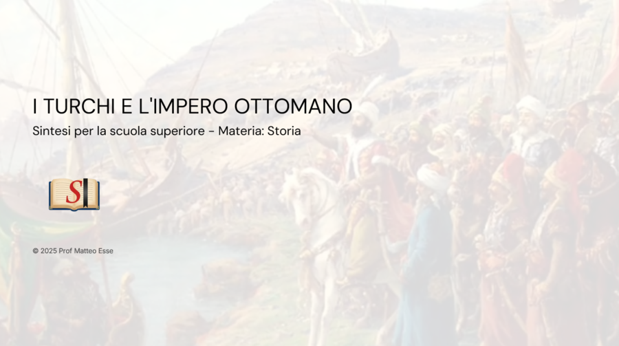 L'Impero Ottomano: Solimano il Magnifico, Lepanto e i Giannizzeri (PPTX)