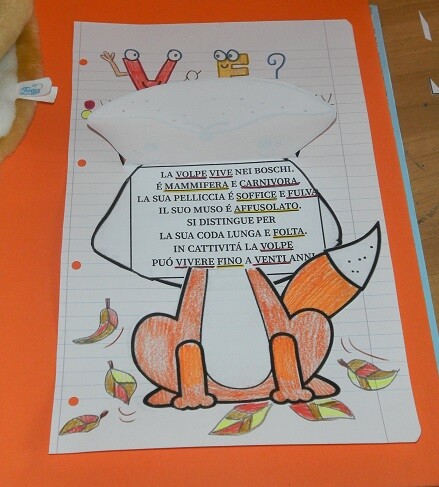 Lettera V o lettera F con testo in Volpe Filomena