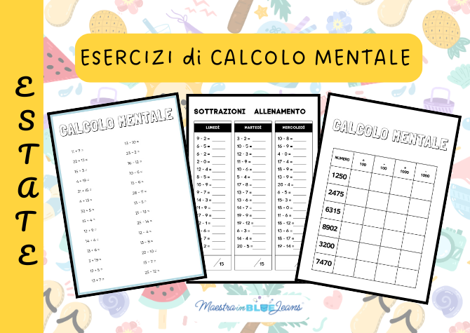 Esercizi di CALCOLO MENTALE