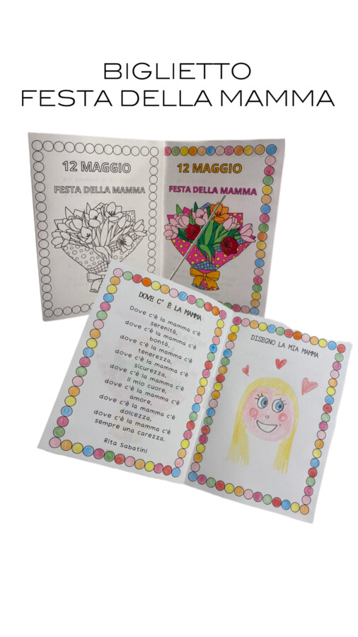 Biglietto per la festa della mamma da personalizzare