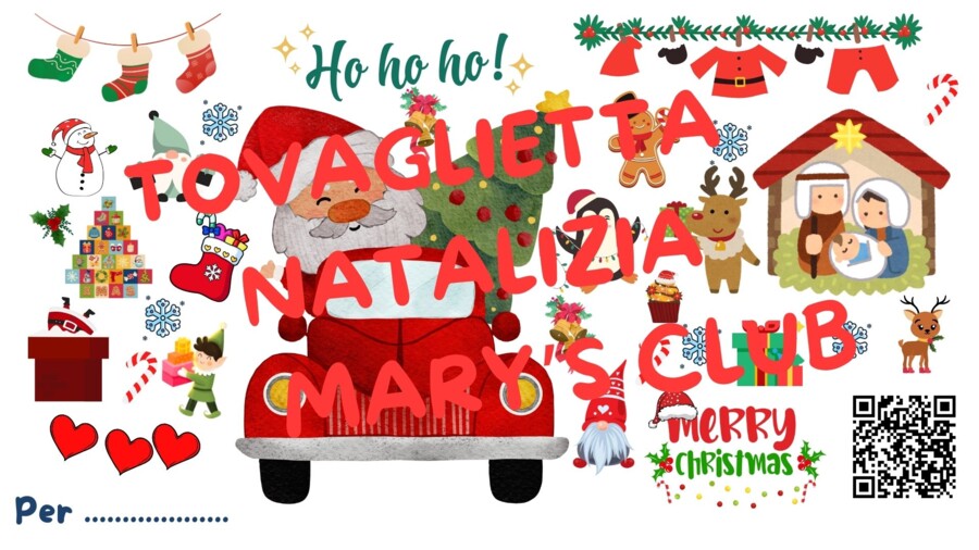 Tovaglietta di Natale con Qrcode