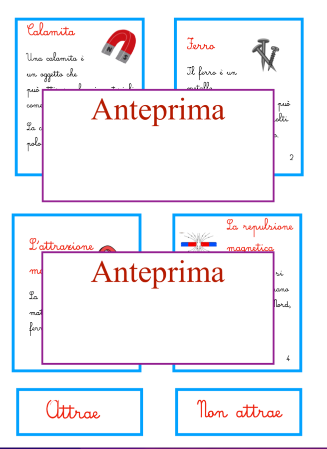 kit educativo Montessori per scoprire il magnetismo; un percorso di scoperta tra sperimentazioni giochi e leggende; per tutte le classi