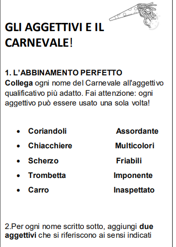 Carnevale e aggettivi