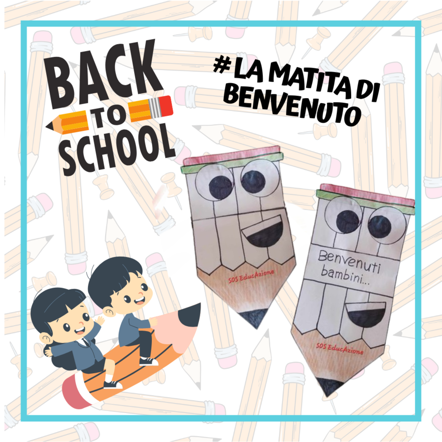 Una matita che si apre con un messaggio di benvenuto!