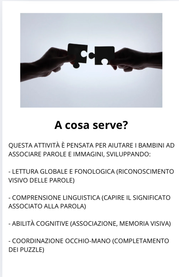 PUZZLE DI ALFABETIZZAZIONE