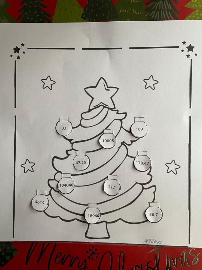 MateNatale: calcoli sull'albero (classe 4)