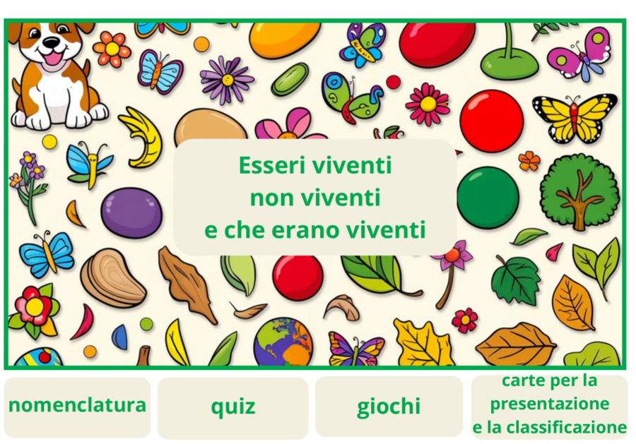 Esseri viventi, non viventi e che erano viventi; un percorso concreto per il riconoscimento e la categorizzazione