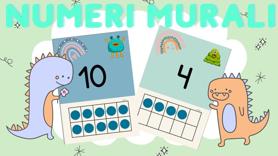 Numeri murali da 1 a 10