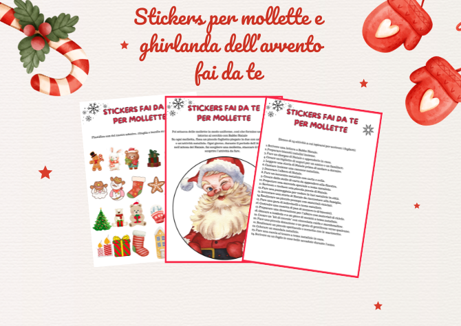 Stickers natalizi per mollette